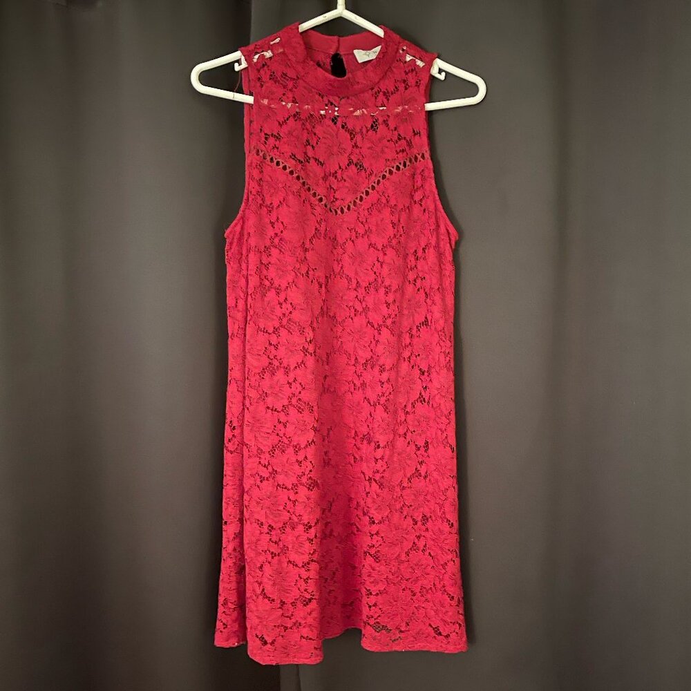 WAYF Burgundy Lace Dress Size M